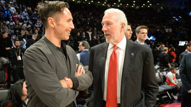 Steve Nash and Gregg Popovich