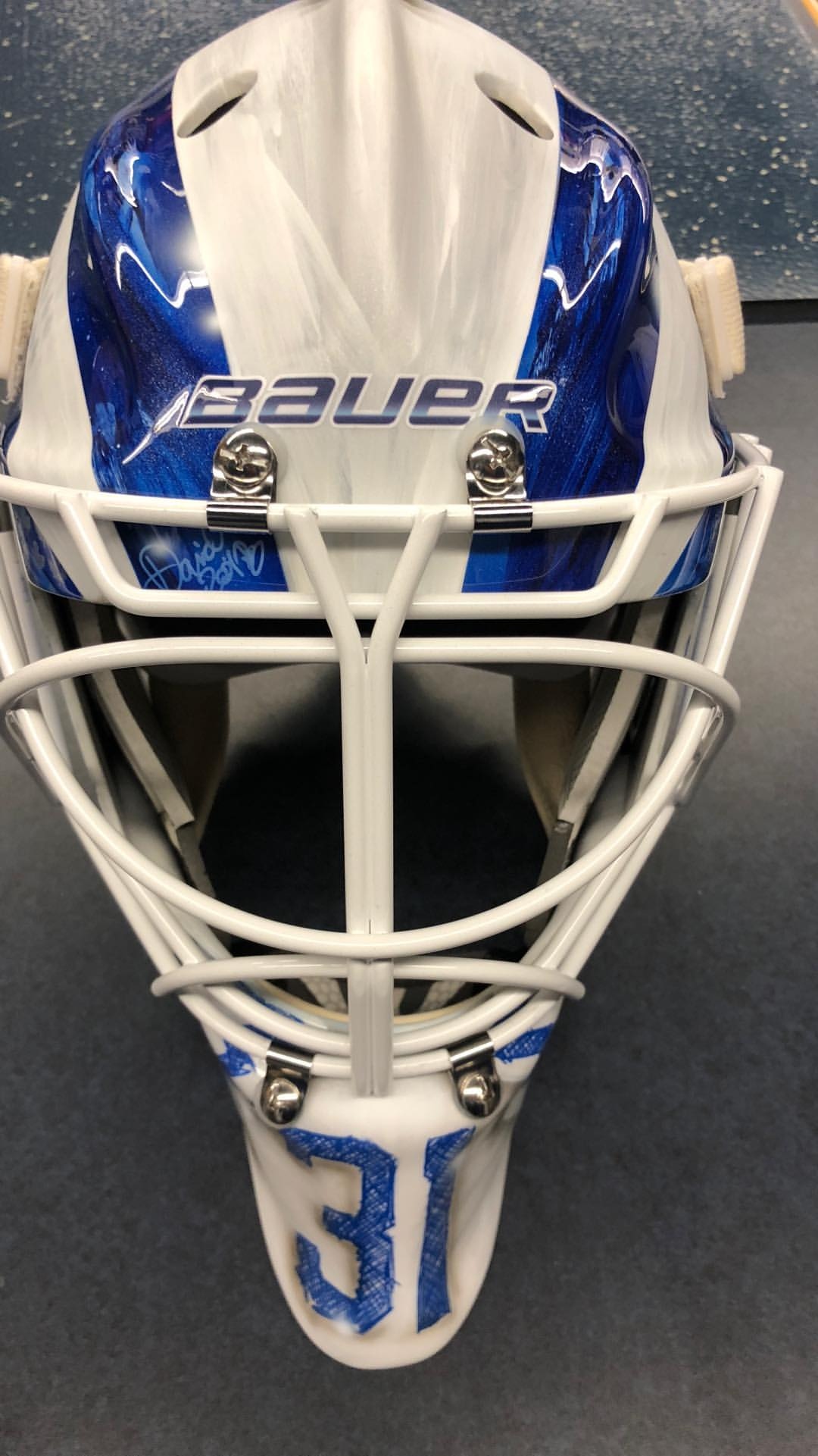Maple Leafs' Frederik Andersen unveils Stadium Series mask