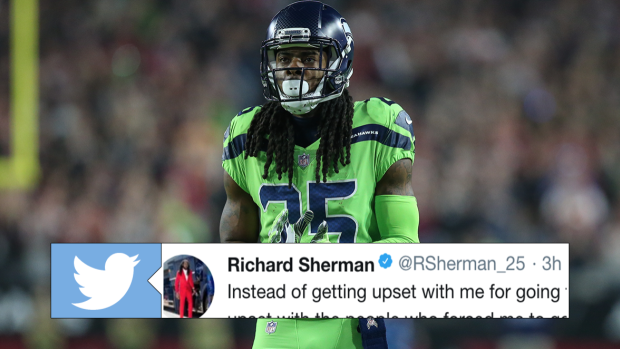 Richard Sherman reaches out after photo of fan giving jersey to