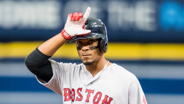 xander bogaerts hits a double busts out the fortnite dance to celebrate article bardown - bust down fortnite dance