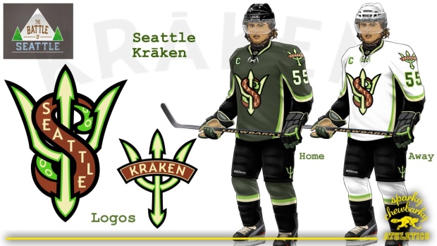 logos and jerseys for Seattle NHL team 