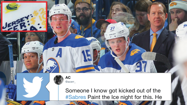 Sabres season ticket holder left harsh message for the team on the ice ...