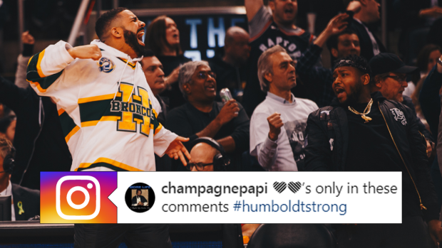 NBA playoffs: Drake, Toronto Raptors honor Humboldt Broncos victims