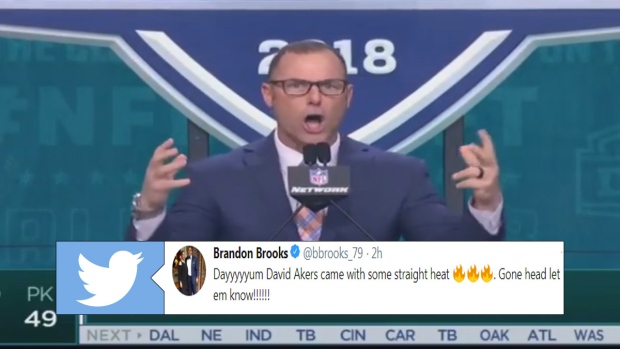 David Akers' EPIC Draft Pick Announcement, David Akers' selection speech  in Dallas IT'S GOOOOOOOOOD. #EaglesDraft, #FlyEaglesFly 