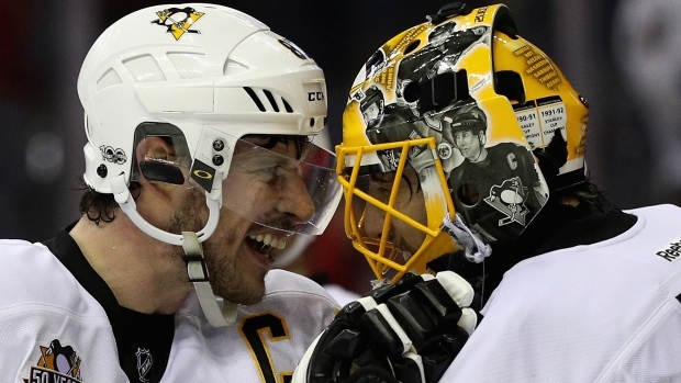 Sidney Crosby and Marc-Andre Fleury