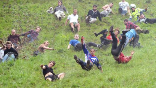 Cheese rolling contest