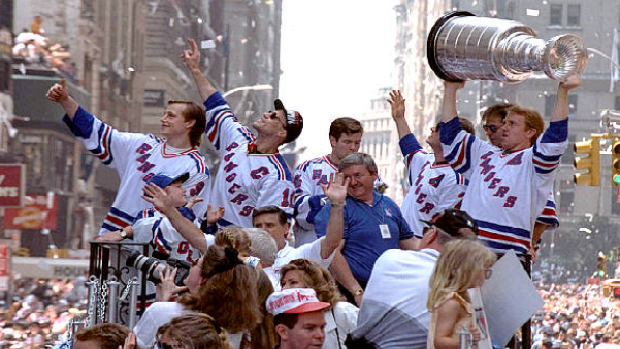 New York Rangers during their June 17, 1994 Stanley Cup parade.