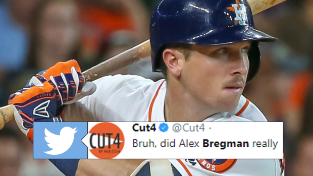 Alex Bregman shaved his mustache between at-bats because personal grooming  is very important