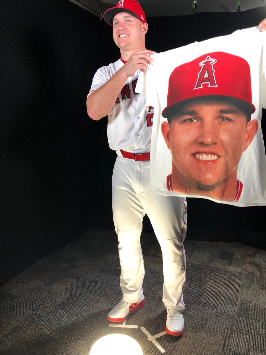 These t-shirts with a massive Mike Trout face on them may be the