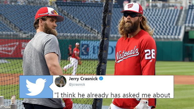 Jayson Werth revealed a free agent destination Bryce Harper already asked  him about - Article - Bardown