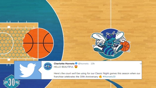 Trademark Gameroom Charlotte Hornets Official NBA Court Framed Plaque