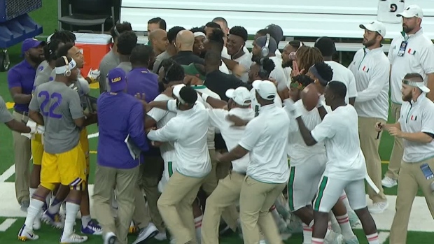 LSU and Miami fight