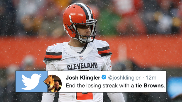 The Browns end their losing streak in the most Browns way possible