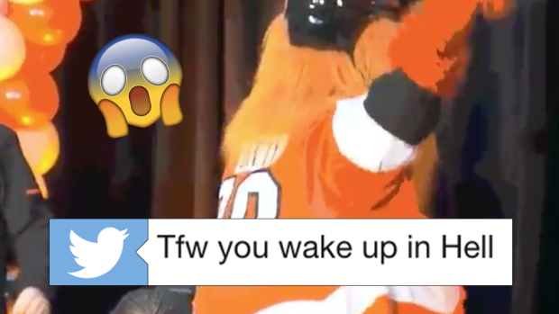 The Flyers unveiled their new mascot Gritty and it might be the most  terrifying mascot in the NHL - Article - Bardown