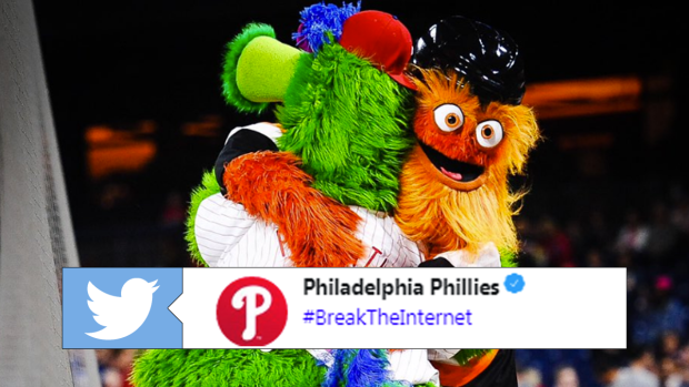 Gritty and the Phillie Phanatic finally met and it was just as ridiculous  as you'd hoped - Article - Bardown