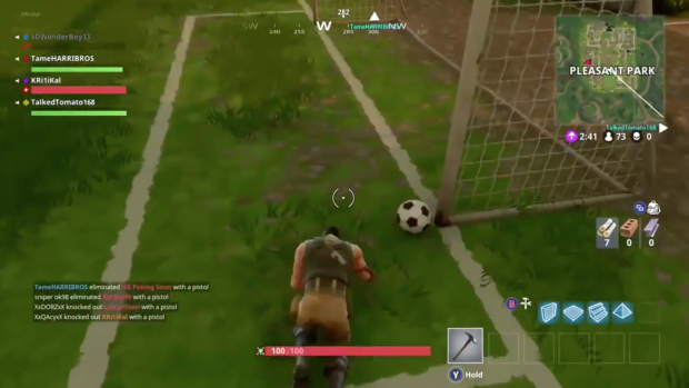 fortnite player made an all effort play to score a goal before getting eliminated article bardown - soccer goals fortnite