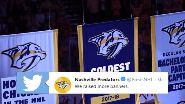 Predators vs. Flames: Banners to be raised before home opener