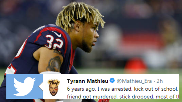 Tyrann Mathieu delivers inspirational message using his unorthodox