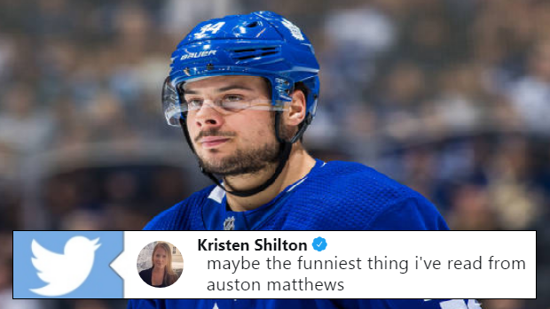 Auston Matthews pulls out best line yet with latest joke about ...