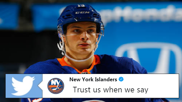 New York Islanders forward Mathew Barzal 