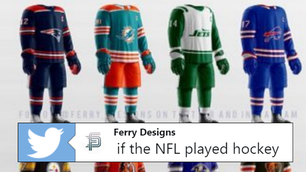 NFL inspired hockey jerseys 