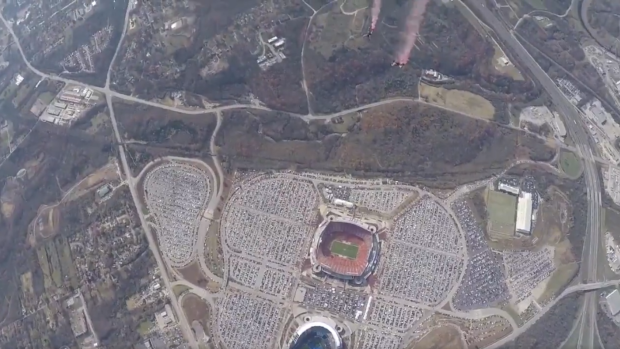 aerial view of arrowhead stadium