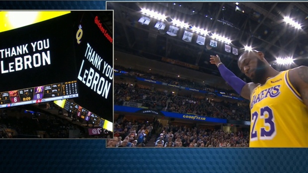 LeBron James got a standing ovation from Heat fans during video