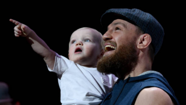 Conor McGregor and Conor Jr.