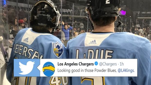 LA Kings on X: ⚡️ #BoltUp Bid now on the @Chargers warmup jerseys to  benefit @LAKingsCare:   / X