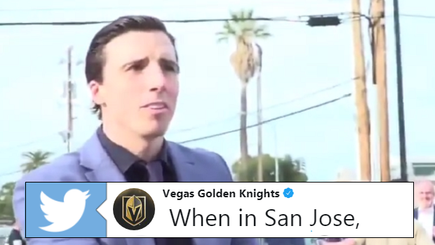 Marc-Andre Fleury arrives to the 2019 NHL All-Star Game.