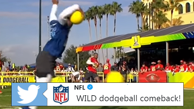 Giants' Saquon Barkley dazzles in dodgeball at Pro Bowl Games