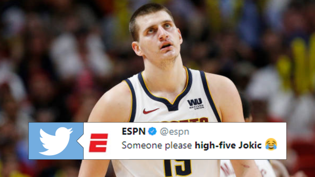 Nikola Jokic Has Funny Reaction After Reporter Informs Him About His  Triple-Double Average