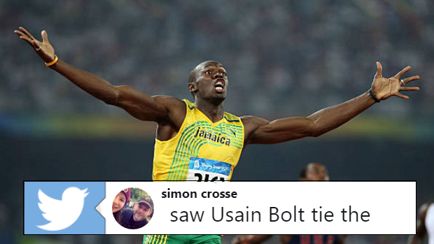 Usian Bolt at the 2008 Summer Olympics.