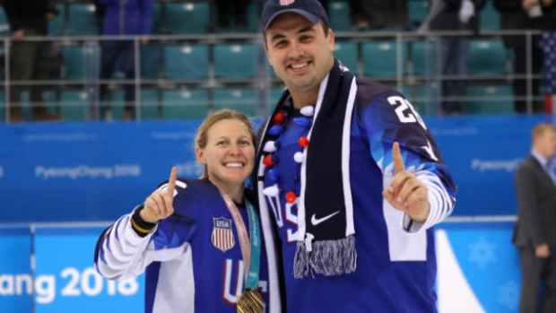 WATCH: Hockey Player Kendall Coyne Schofield Squats Her NFL Player Husband!