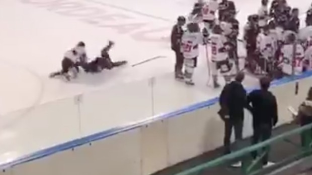 Hockey player suspended by his own team for delivering dirty MMA move ...