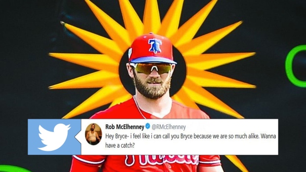 Bryce Harper and 'It's Always Sunny in Philadelphia's' Rob McElhenney are  officially friends, will 'have a catch sometime