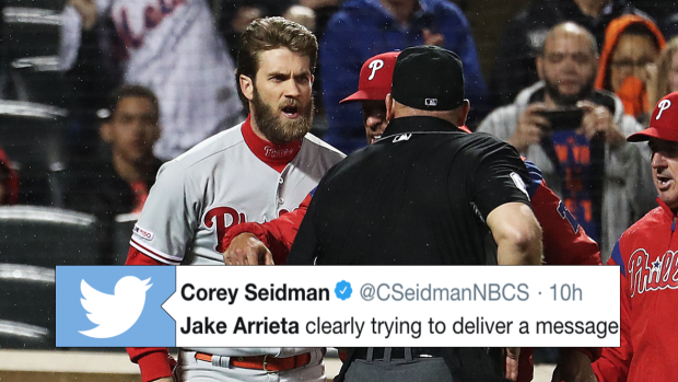 Jake Arrieta had some strong words for Bryce Harper after he was ...