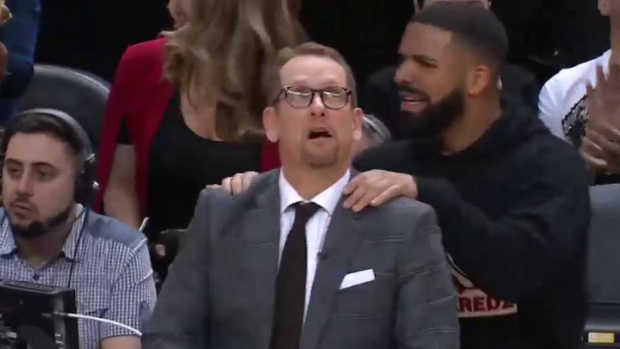 The Internet Absolutely Loved Drake Giving Nick Nurse A Mid Game Shoulder Rub Article Bardown