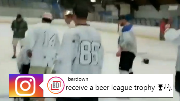 The craziest way to receive a Beer League trophy... Ever.