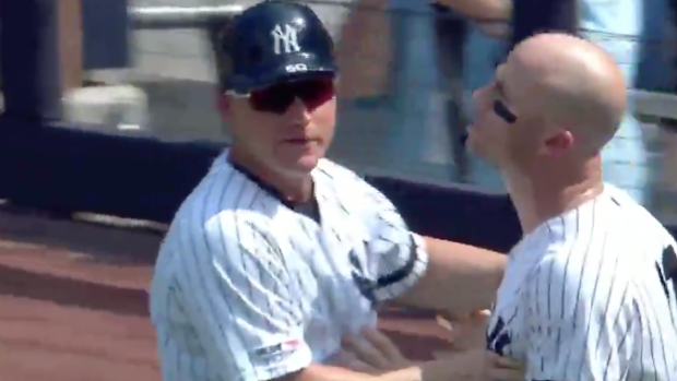 Is Brett Gardner allowed to bang his bat on the Yankees' dugout