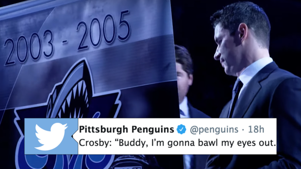 Emotional Sidney Crosby honoured during jersey retirement ceremony