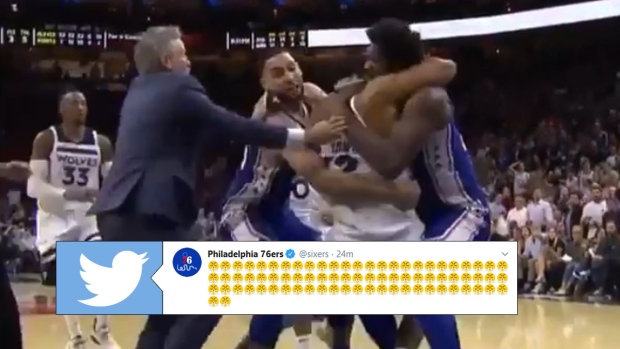 Joel Embiid And Karl Anthony Towns Scuffle Had Everything From