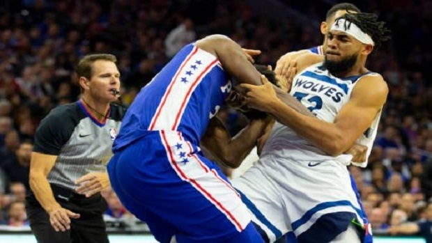 Karl-Anthony Towns and Joel Embiid