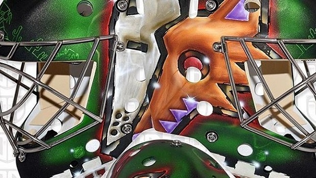 Design of Darcy Kuemper's first mask with the Washington Capitals revealed