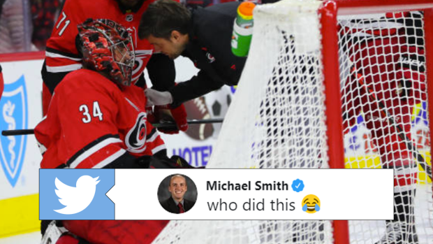 The Canes Expertly Trolled Mrazek After He Took A Vicious Punch From Joe Thornton Article Bardown