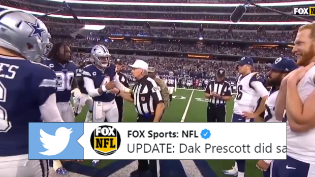 Dallas Cowboys' Dak Prescott at center of unusual coin-toss