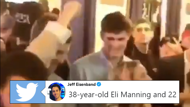 Daniel Jones, Eli Manning play flip cup after Giants win (video) - Sports  Illustrated