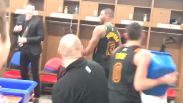 The Cavaliers Went Wild In The Locker Room After Tristan
