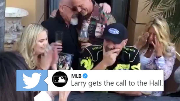Watch Larry Walker find out he's going to be a Hall of Famer in
