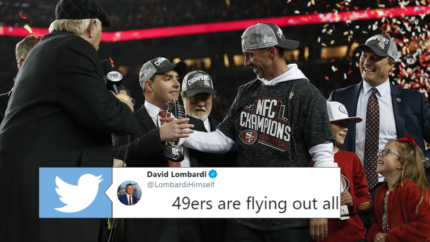 Jed York , Kyle Shanahan (Photo by Michael Zagaris/San Francisco 49ers/Getty Images)